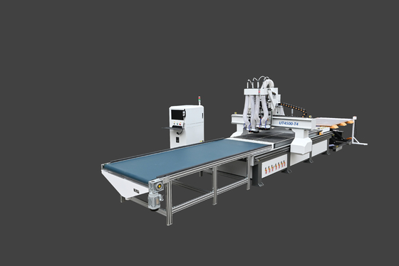 Unloading Table Nesting Machine Multi Spindle With Material Uploading